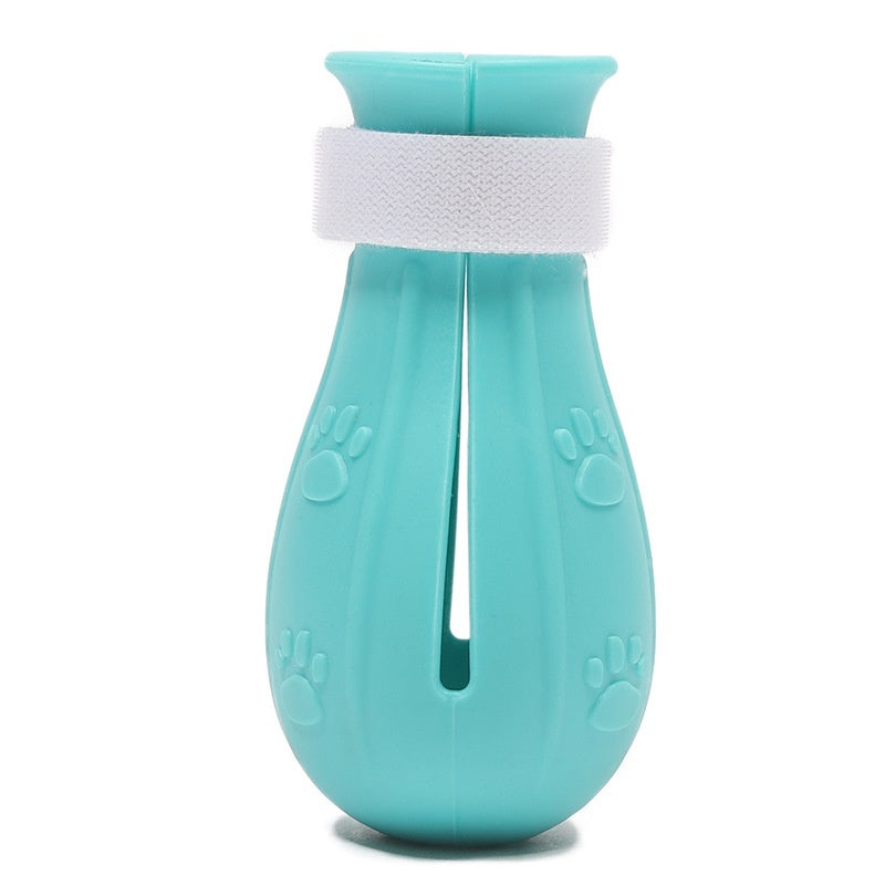 Second Generation Light Blue Green Pink Cat Booties Rubber Non Slip Pet Shoes - [second generation] light anti scratch