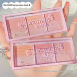 Secret Garden Gradient Pearlescent Blush and Eye Palette with Three-Color - secret garden gradient pearlescent blush