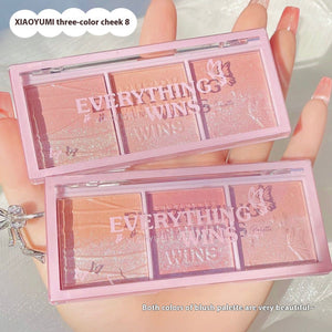 Secret Garden Gradient Pearlescent Blush and Eye Palette with Three-Color - secret garden gradient pearlescent blush