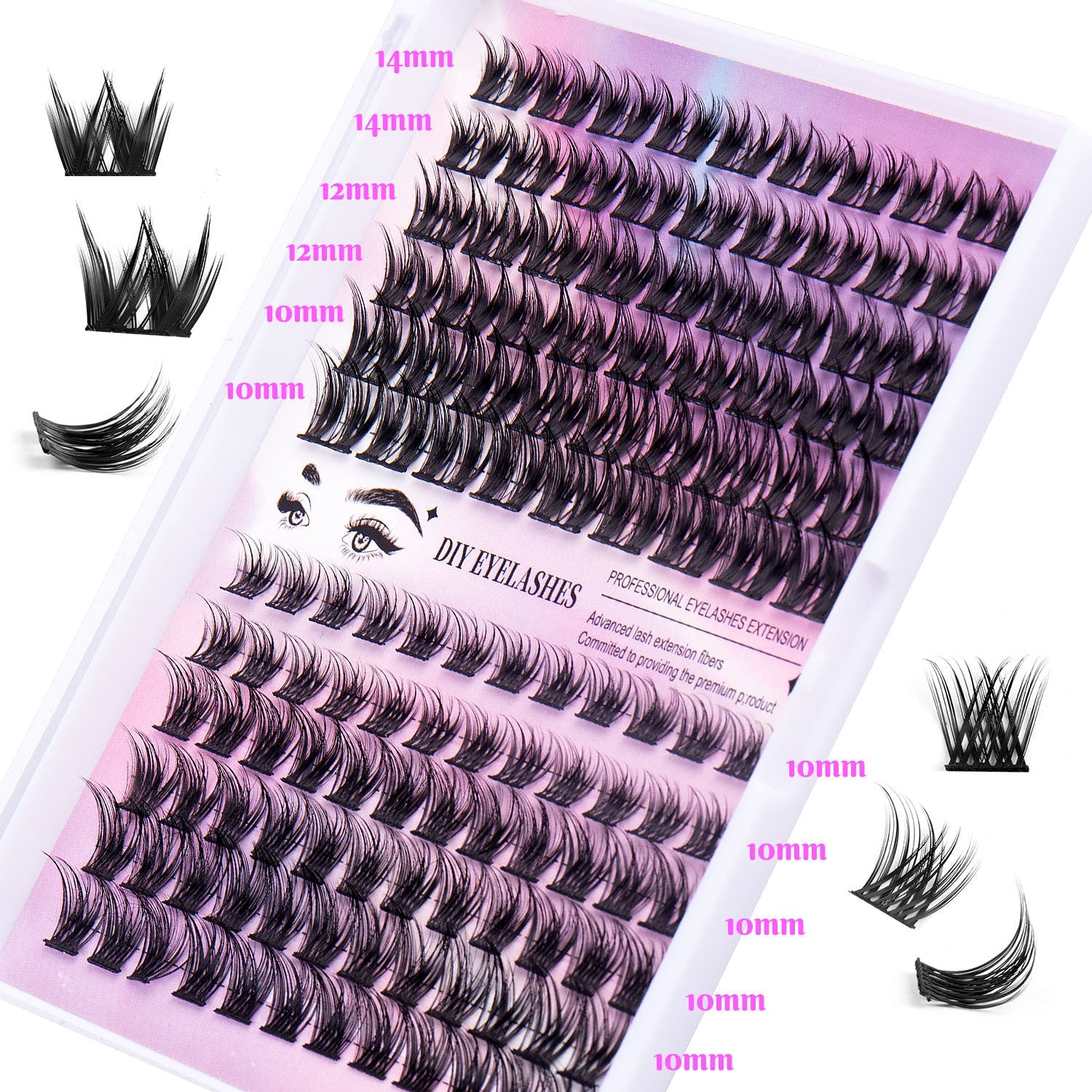 Segmented Hairy Fishtail Wheat Lazy Trilogy False Eyelashes - segmented hairy fishtail wheat trilogy false eyelashes