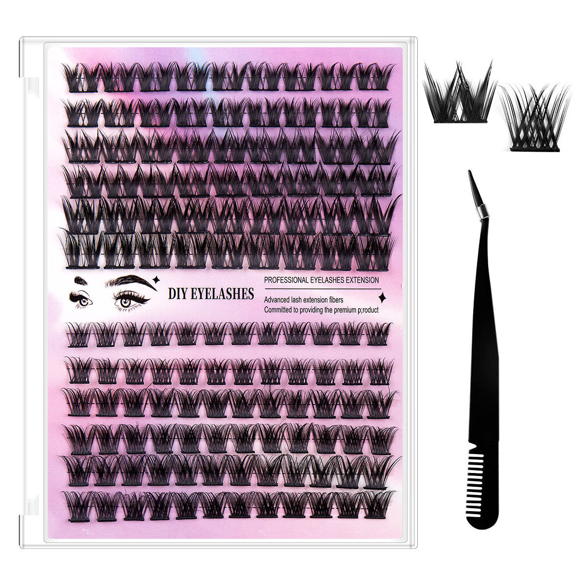 Segmented Hairy Fishtail Wheat Lazy Trilogy False Eyelashes - segmented hairy fishtail wheat trilogy false eyelashes