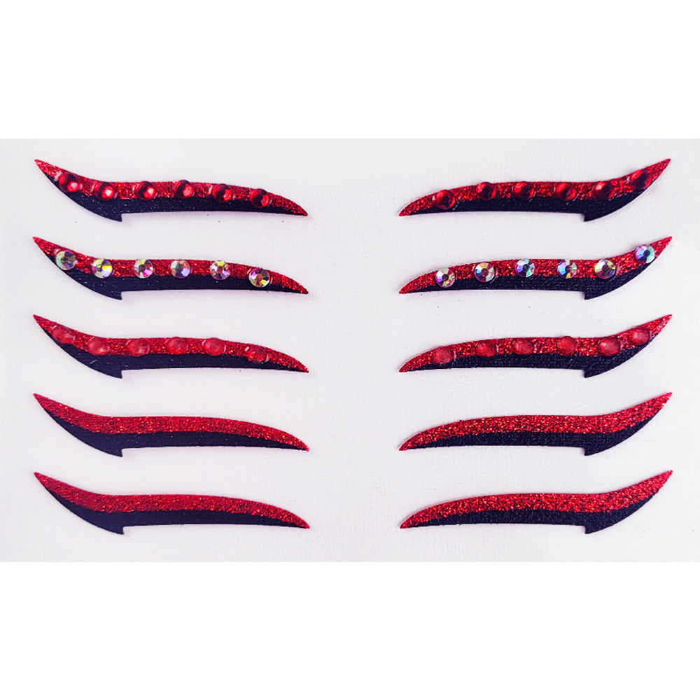 Self-Adhesive Eye Shadow Stickers in Fluorescent Green and Bright Colors - eye shadow stickers self-adhesive fe8006