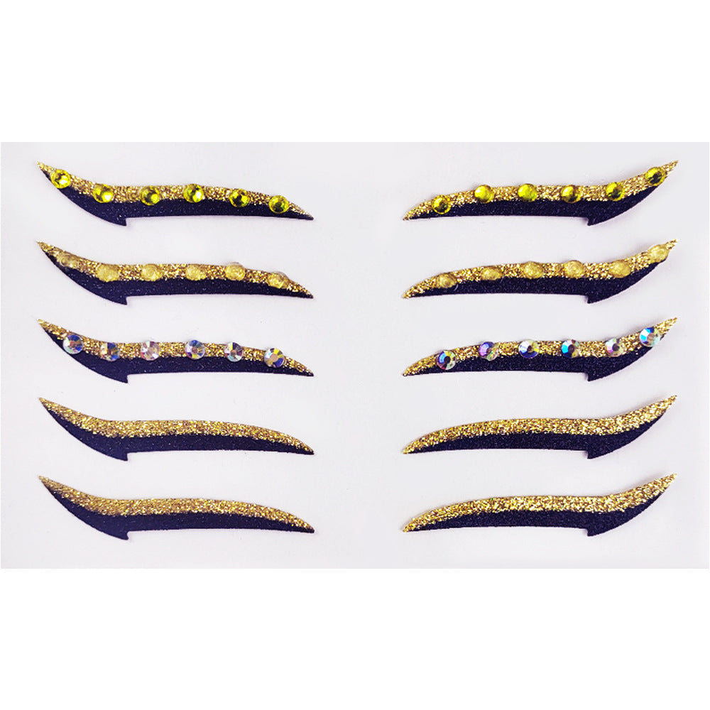 Self-Adhesive Eye Shadow Stickers in Fluorescent Green and Bright Colors - eye shadow stickers self-adhesive fe8006