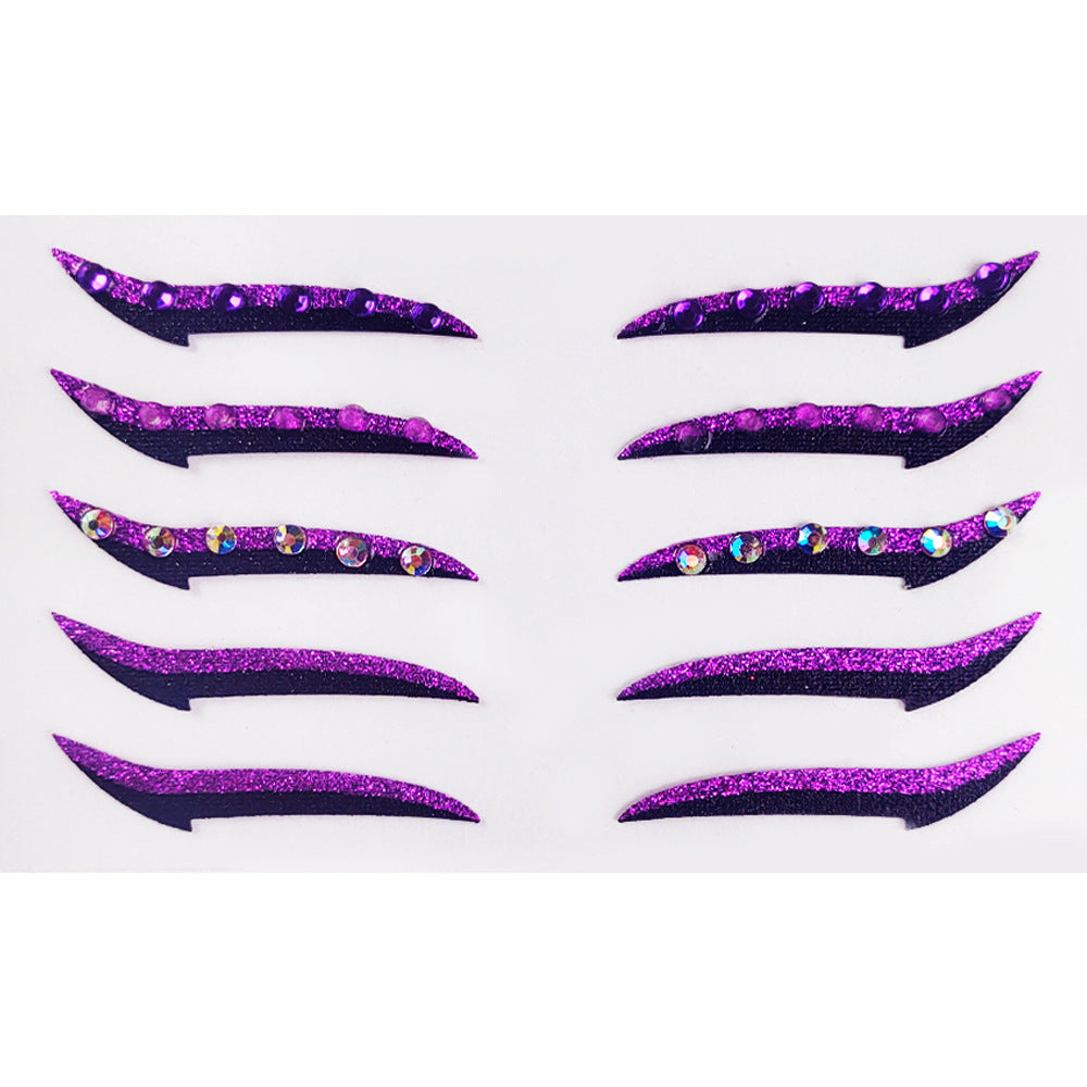 Self-Adhesive Eye Shadow Stickers in Fluorescent Green and Bright Colors - eye shadow stickers self-adhesive fe8006