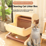Semi Automatic Tilting Cat Litter Box with Lid in Multiple Colors - Teleplus litter box