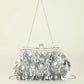 Sequin Short Chain Crossbody Bag with Satin Lining and Plastic Frame - short chain