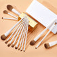 Set of 14pcs Soft Hair Makeup Brushes for Face Powder Blush and Eye Shadow - Teleplus pcs soft hair face powder blush