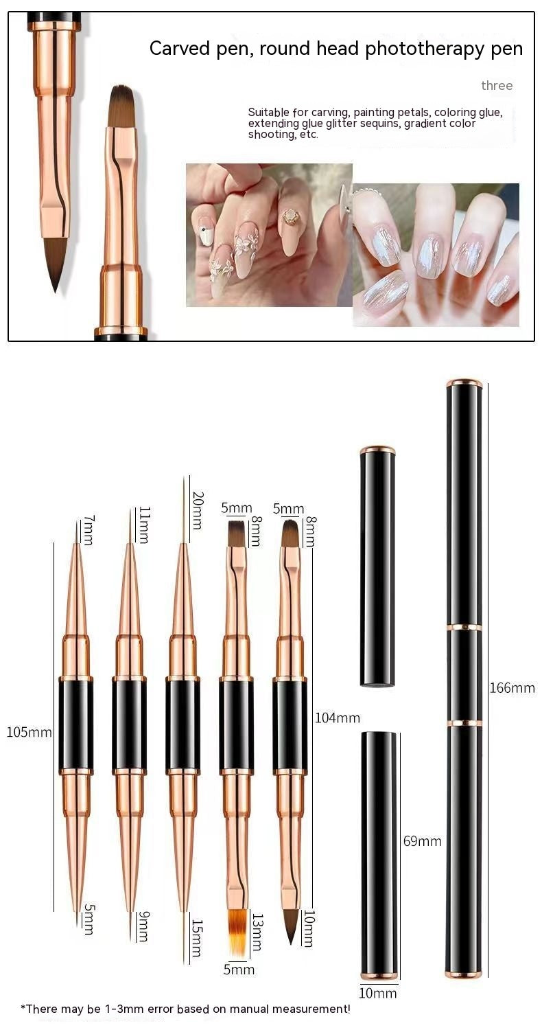 Set of 15 Nail Brush Cables with Double-Headed Nails for Manicure and Crafting - nail brush cable
