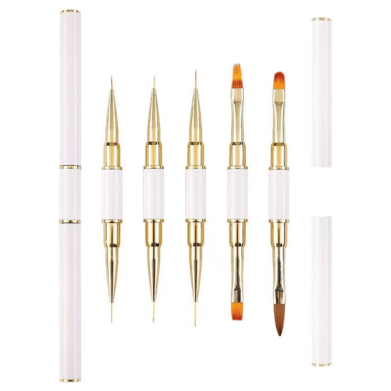 Set of 15 Nail Brush Cables with Double-Headed Nails for Manicure and Crafting - nail brush cable