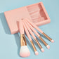 Set of 15 pcs Makeup Brushes with Mirrors in Colorful Travel Case - makeup brushes mirror travel set