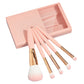 Set of 15 pcs Makeup Brushes with Mirrors in Colorful Travel Case - makeup brushes mirror travel set