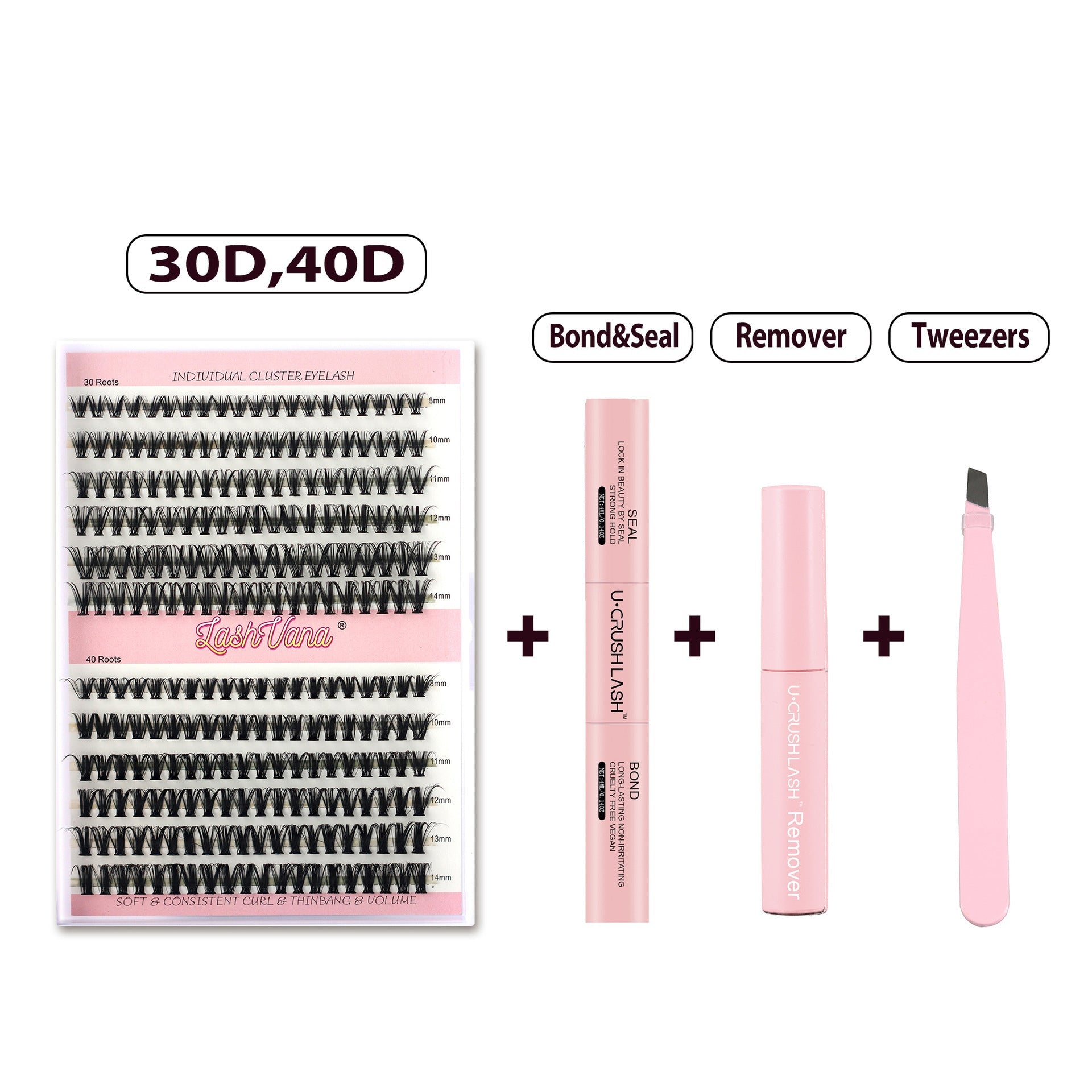 Set Of Thick Curly False Eyelashes - curly false eyelashes