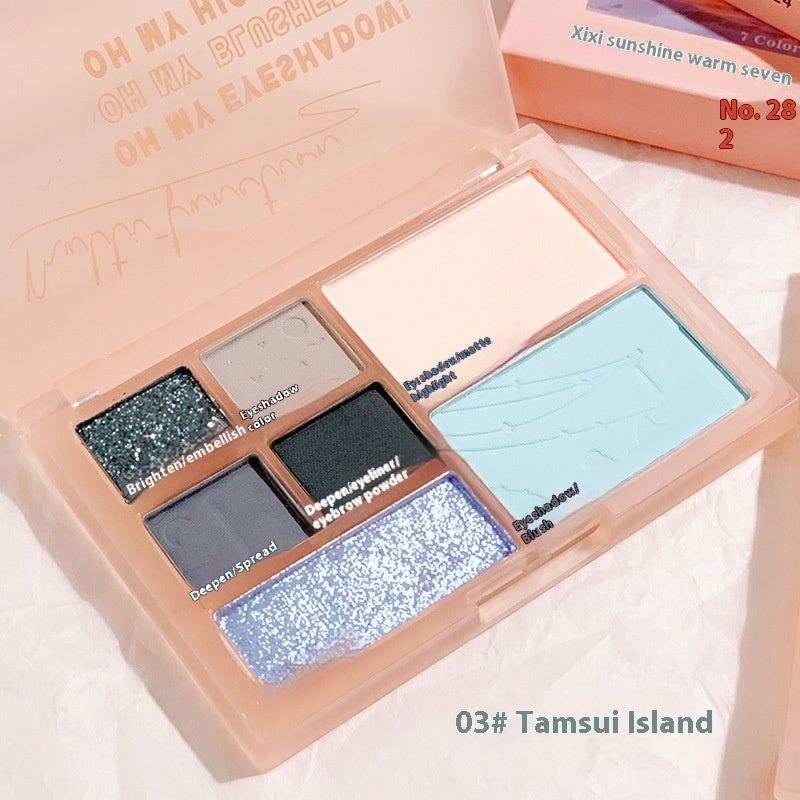 Seven-Color Comprehensive Plate for Novice and Glittering Highlight Repair - Teleplus comprehensive plate novice