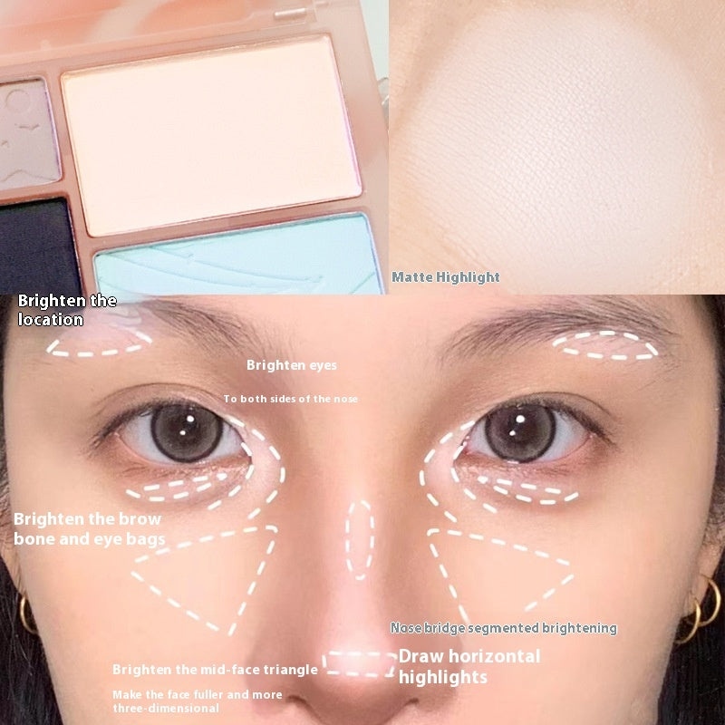 Seven-Color Comprehensive Plate for Novice and Glittering Highlight Repair - Teleplus comprehensive plate novice