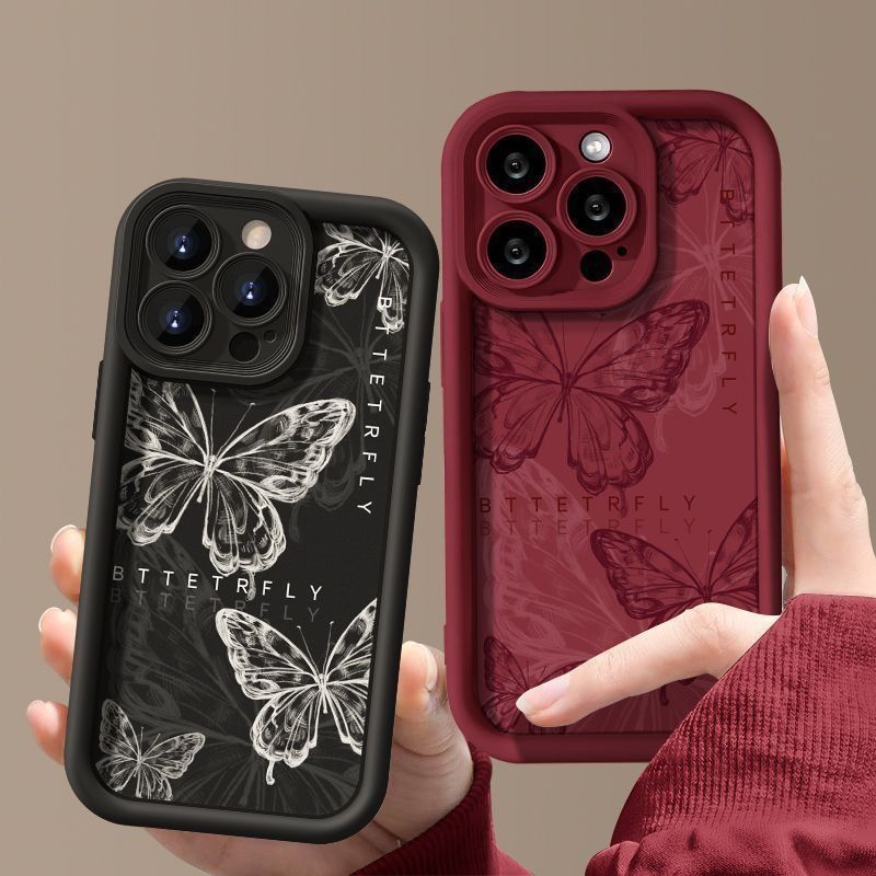 Shadow Butterfly 1514Promax Phone Case in Red and Black for Chinese Style - Teleplus shadow butterfly 1514promax phone