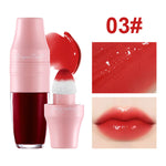 Shake Mirror Lip Gloss Set with Stain Lacquer and Waterproof Finish - Teleplus shake mirror lip stain lacquer
