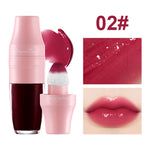 Shake Mirror Lip Gloss Set with Stain Lacquer and Waterproof Finish - Teleplus shake mirror lip stain lacquer