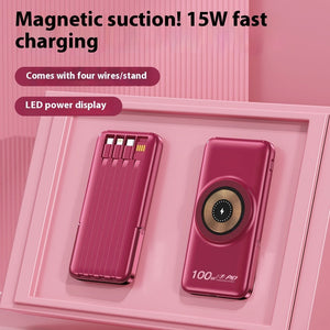 Shared Large Capacity With Cable 20000 MA Power Bank - Magnetic Fast 20000 MA Power Bank for All Devices