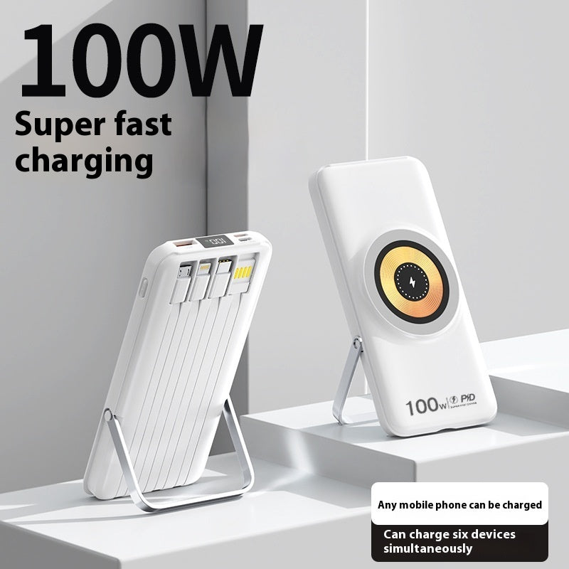 Shared Large Capacity With Cable 20000 MA Power Bank - Magnetic Fast 20000 MA Power Bank for All Devices