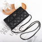 Sheepskin Large Capacity Phone Bag Embroidered Diamond Plaid - Sheepskin Bag: Where Style Meets Phone Luxury