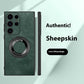 Sheepskin Magnetic Suction Phone Case with Rotatable Ring Bracket - Teleplus sheepskin magnetic suction rotatable ring