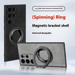 Sheepskin Magnetic Suction Phone Case with Rotatable Ring Bracket - Teleplus sheepskin magnetic suction rotatable ring
