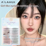 Sheer Root Natural Fake Eyelashes with Segmented Design for a Comic Fairy Look - sheer root natural segmented comic