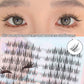 Sheer Root Natural Fake Eyelashes with Segmented Design for a Comic Fairy Look - sheer root natural segmented comic