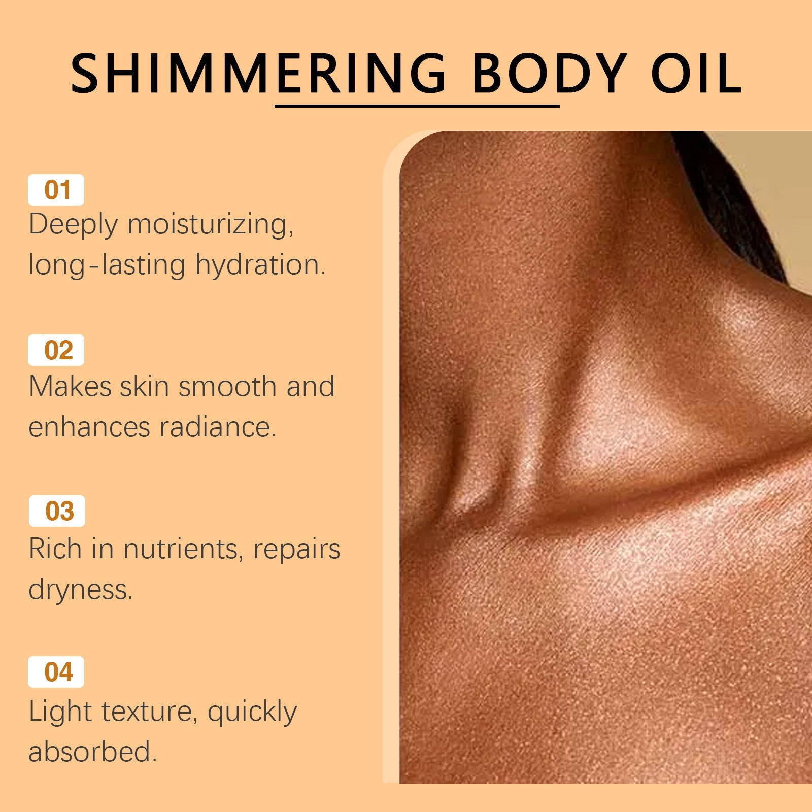 Shiny Moisturizing Body Oil with Jojoba Seed and Vitamin E Essential Oils 100ml - shiny moisturizing essential oil