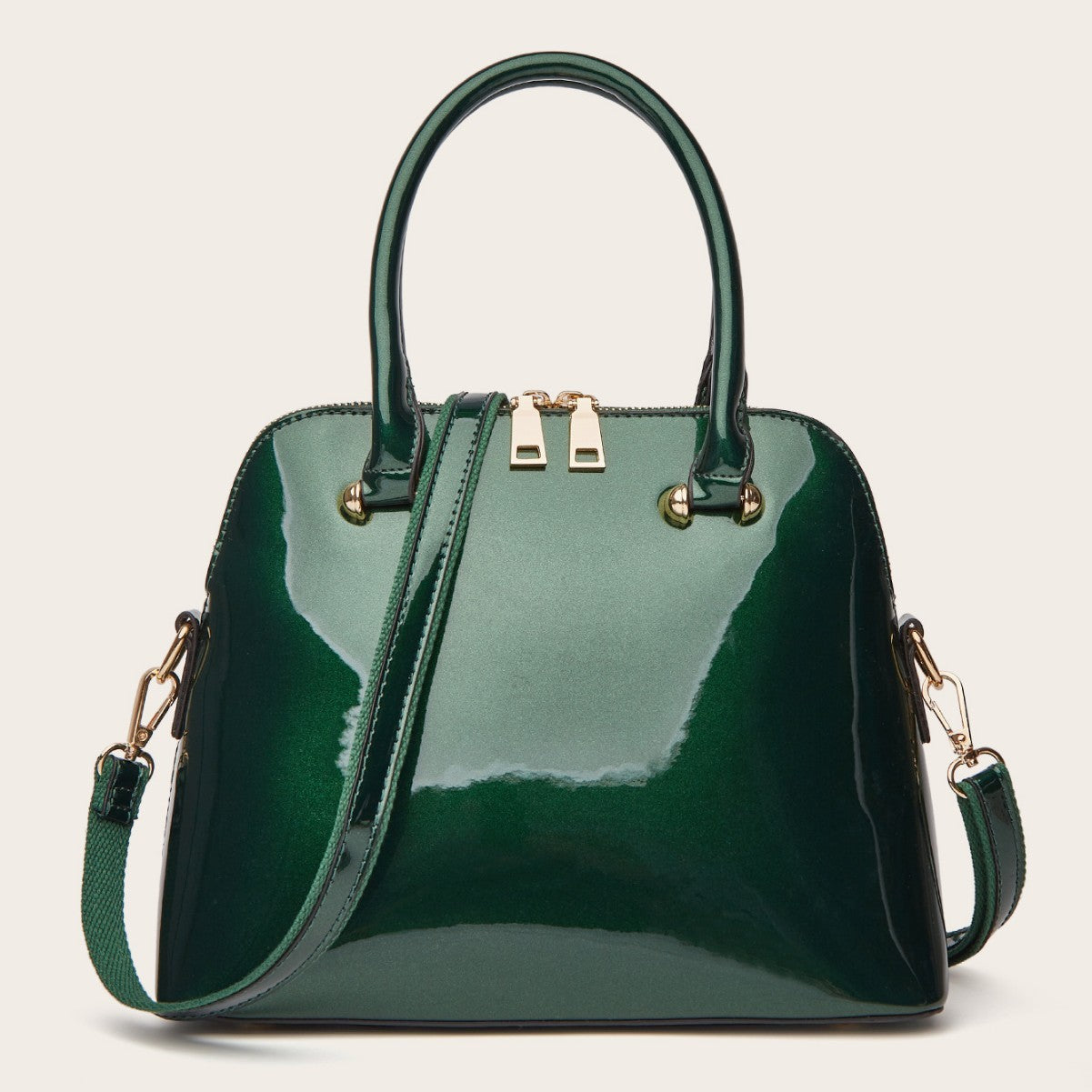 Shiny Tote Shoulder Messenger Bag with Multiple Color Options and Internal Pockets - shiny tote shoulder messenger bag