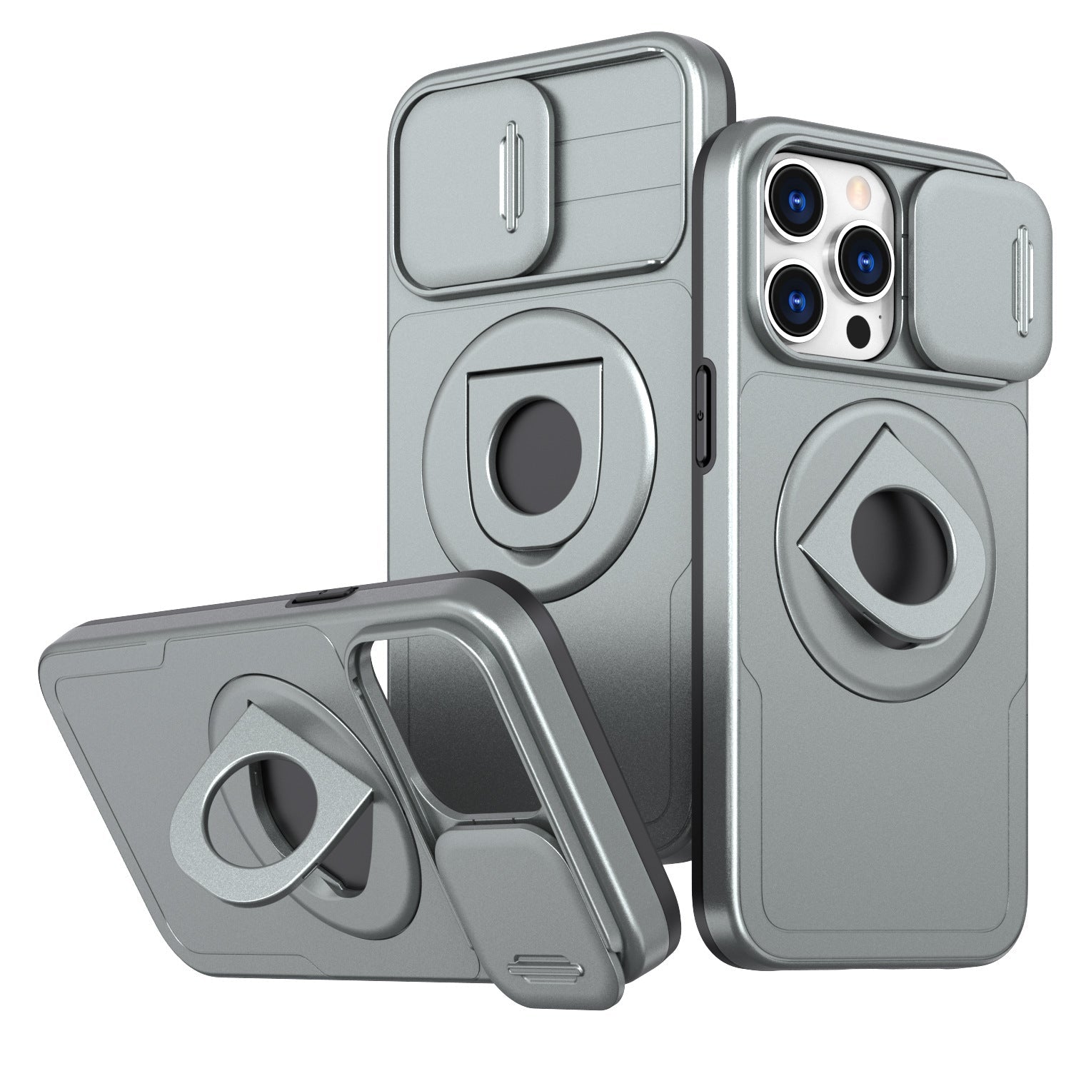 Shock Bracket Phone Case with Magnetic Suction and Anti-Fall Protection - shock bracket phone case