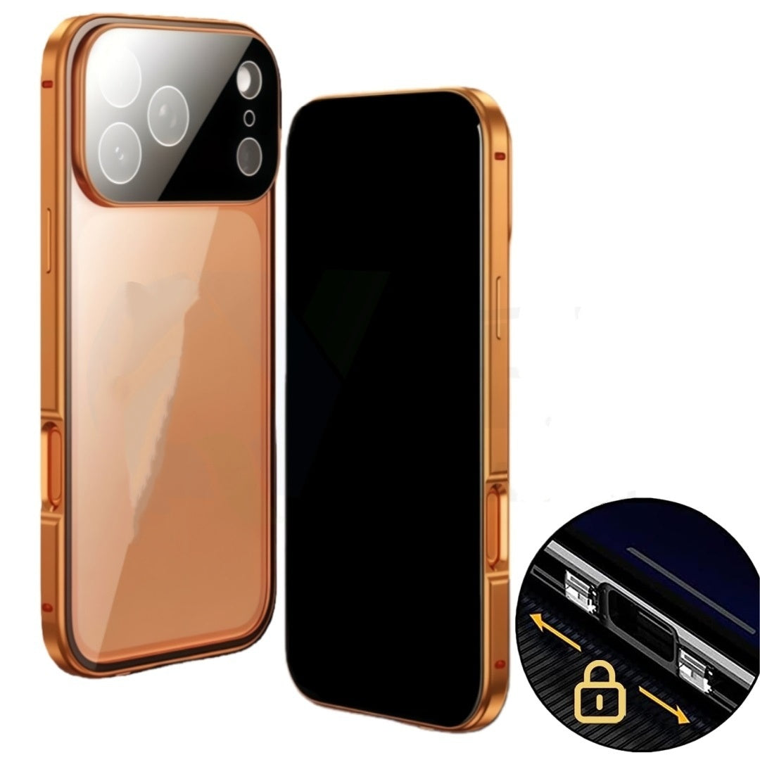 Shockproof Aluminum Alloy Glass Phone Case for Apple Multiple Colors - Teleplus phone case