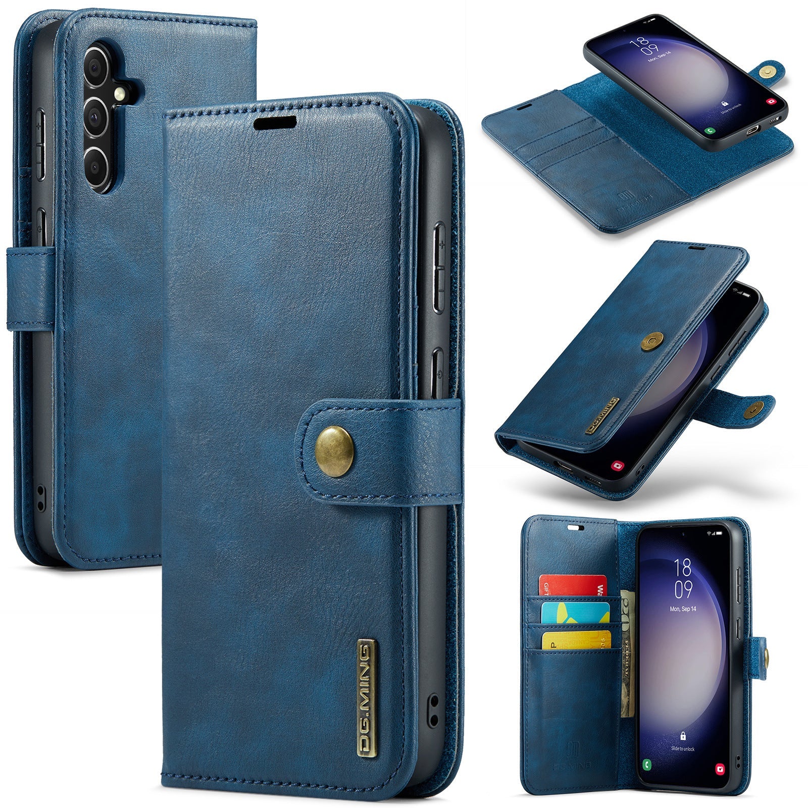 Shockproof Mobile Phone Wallet Case with Magnetic Suction for Samsung - Teleplus shockproof mobile phone protective case