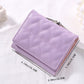 Short Chic Polyester Female Suitcase with Soft PU Leather in Multiple Colors - Wallet for Stylish Coin Connoisseurs