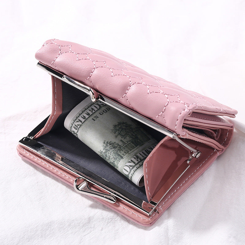 Short Chic Polyester Female Suitcase with Soft PU Leather in Multiple Colors - Wallet for Stylish Coin Connoisseurs