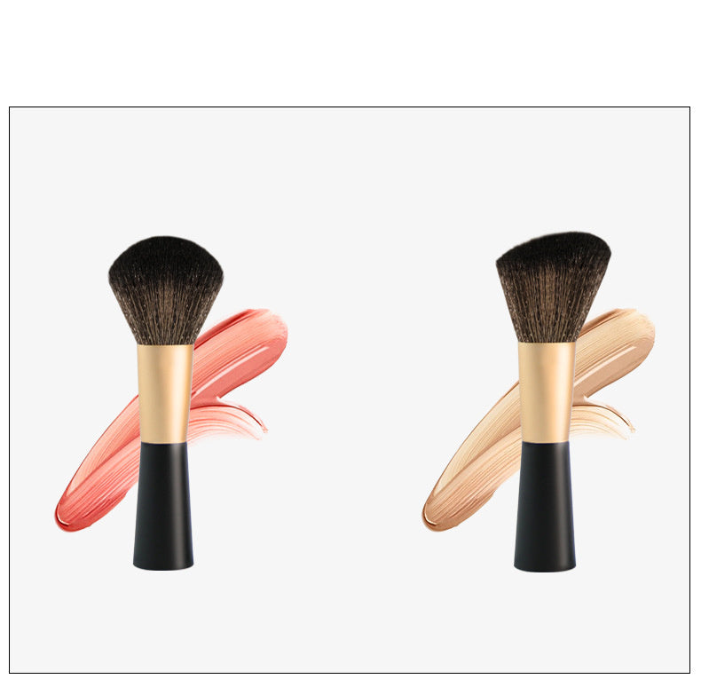 Short Handle Makeup Brush Set for Foundation and Blush Application - short handle makeup brush foundation sweep
