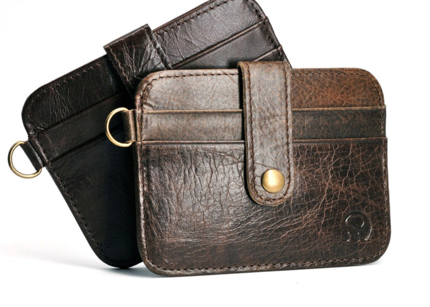 Short Leather Driving Case with Lock Suggests European Style and Universal Fit - ID Wallet for Stylish Chaos short