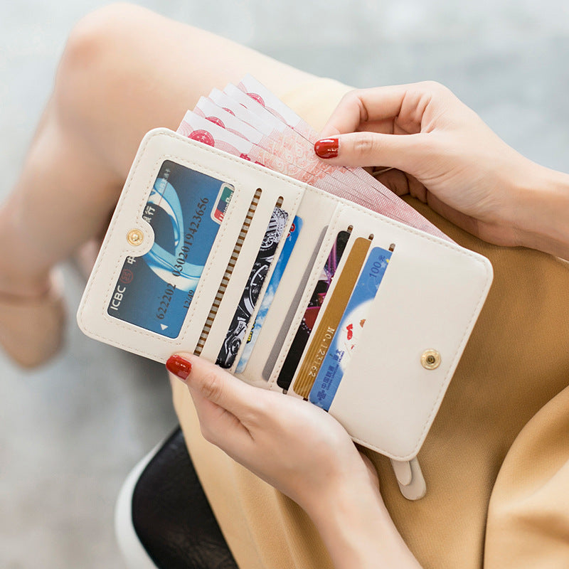 Short Style PU Leather Wallet with Card and Money Clips for the United States - Purse That Holds Your Clip Dreams