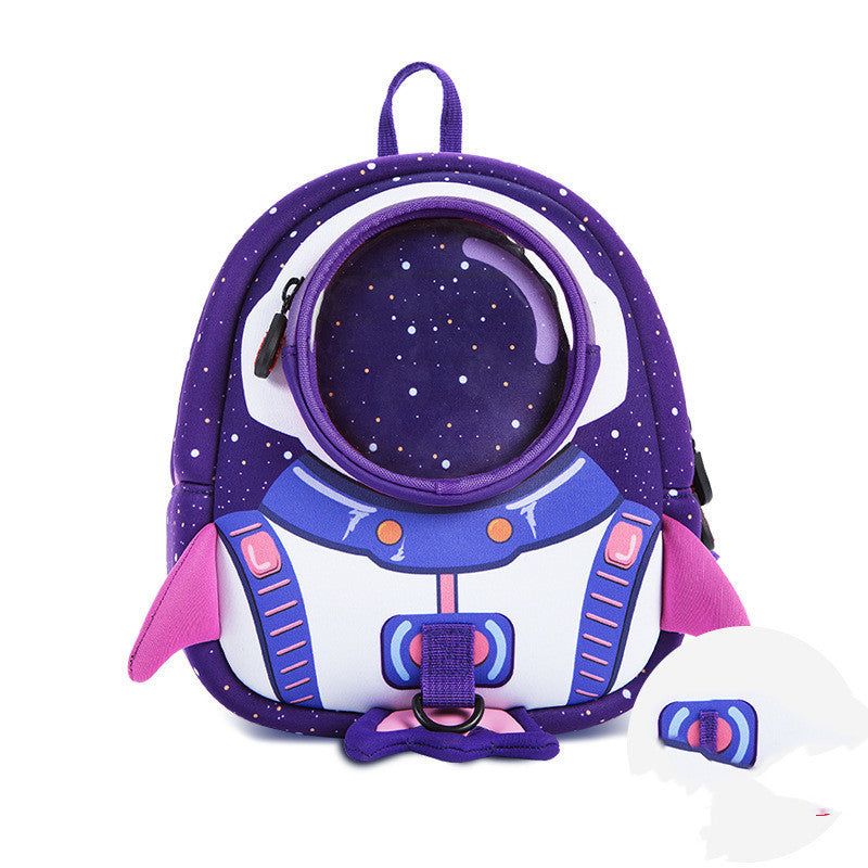 Shoulder Messenger Cartoon Backpack Kindergarten School Bag - Rocket Your Day with the Funniest School Bag