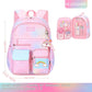 Side Opening Cute Relieve Pressure Children’s Backpack - Cute Starry Sky Backpacks in Gradually Varied Pink