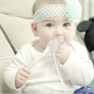 Silicone Baby Bottle 250ml with Orange and Green Designs for the United States - Milk-like Small Cross-Sipper Delight