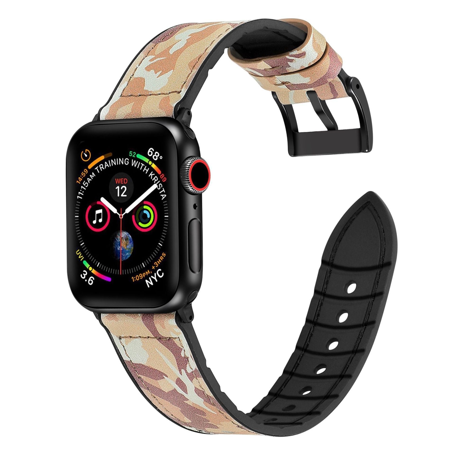 Silicone Bra Leather Watch Strap - Silicone Bra Leather Watch Strap for Apple Watch