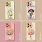 Silicone Cute Graffiti Girl Flower Protective Phone Case for the United States - Teleplus united states chf silicone