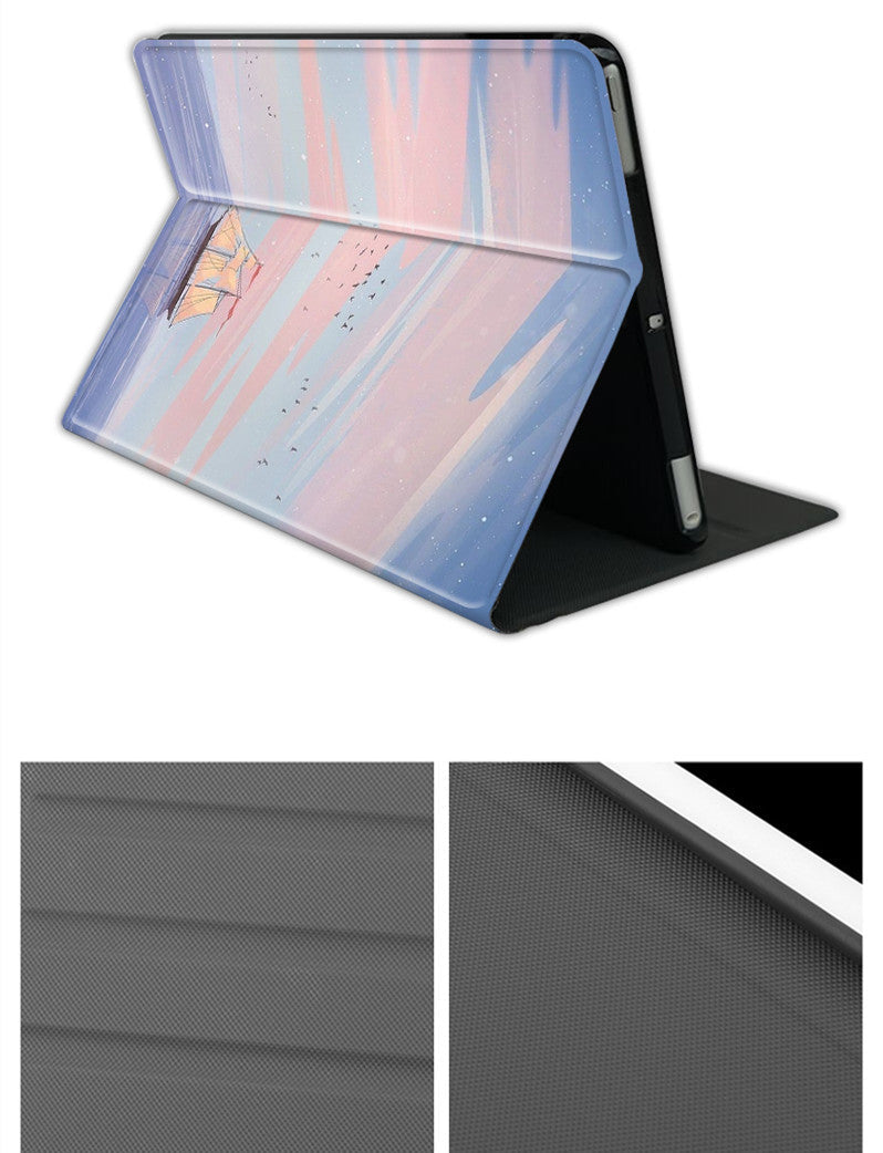 Silicone Dreamy Painting Style Sailing Cover - Sail Away with iPad Pro’s Dreamy Cover H248