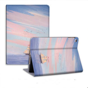 Silicone Dreamy Painting Style Sailing Cover - Sail Away with iPad Pro’s Dreamy Cover H248