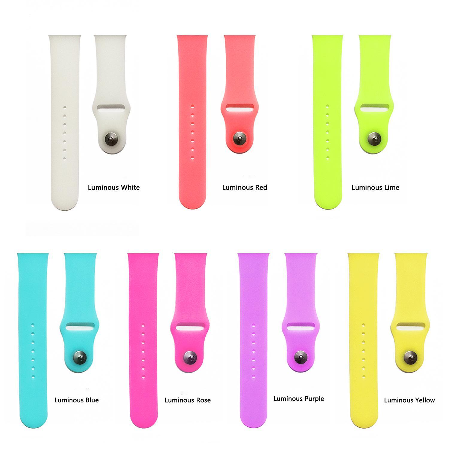 Silicone fluorescent strap Pure color luminous - silicone pure