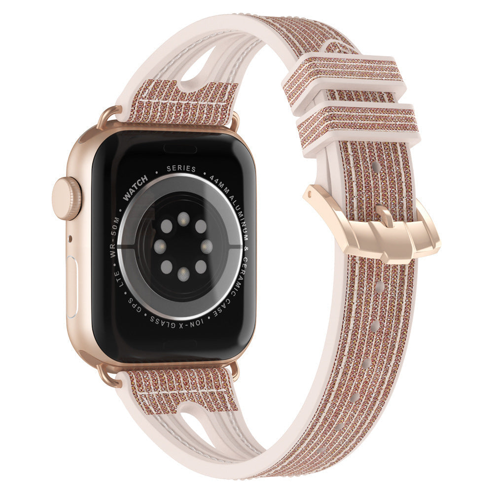 Silicone Leather Strap Chameleon Slim Fit for Apple Watch Various Colors - Band silicone leather strap chameleon slim