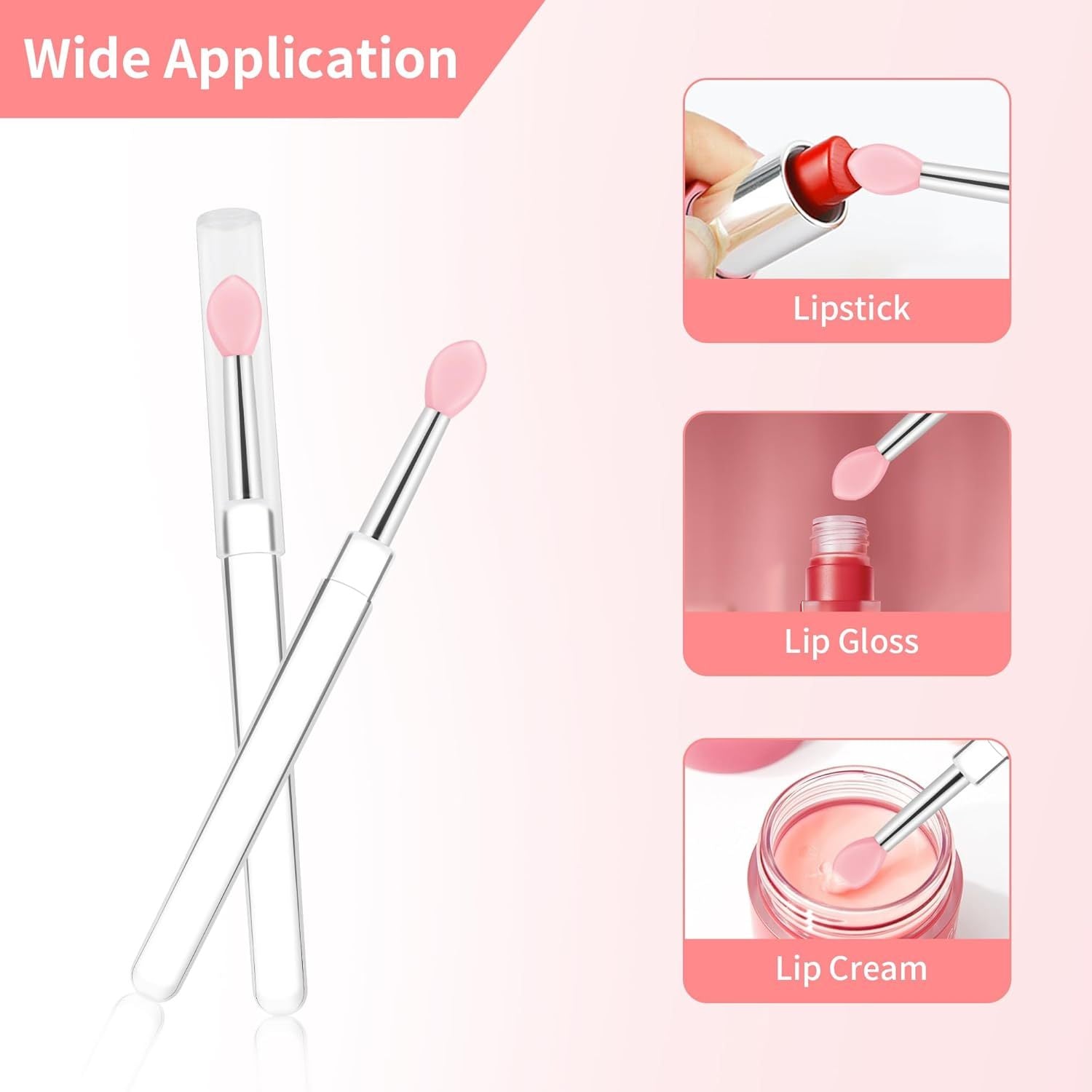 Silicone Lip Gloss Applicator Professional Makeup Tool for Lips and Eyes - Teleplus lip gloss professional makeup
