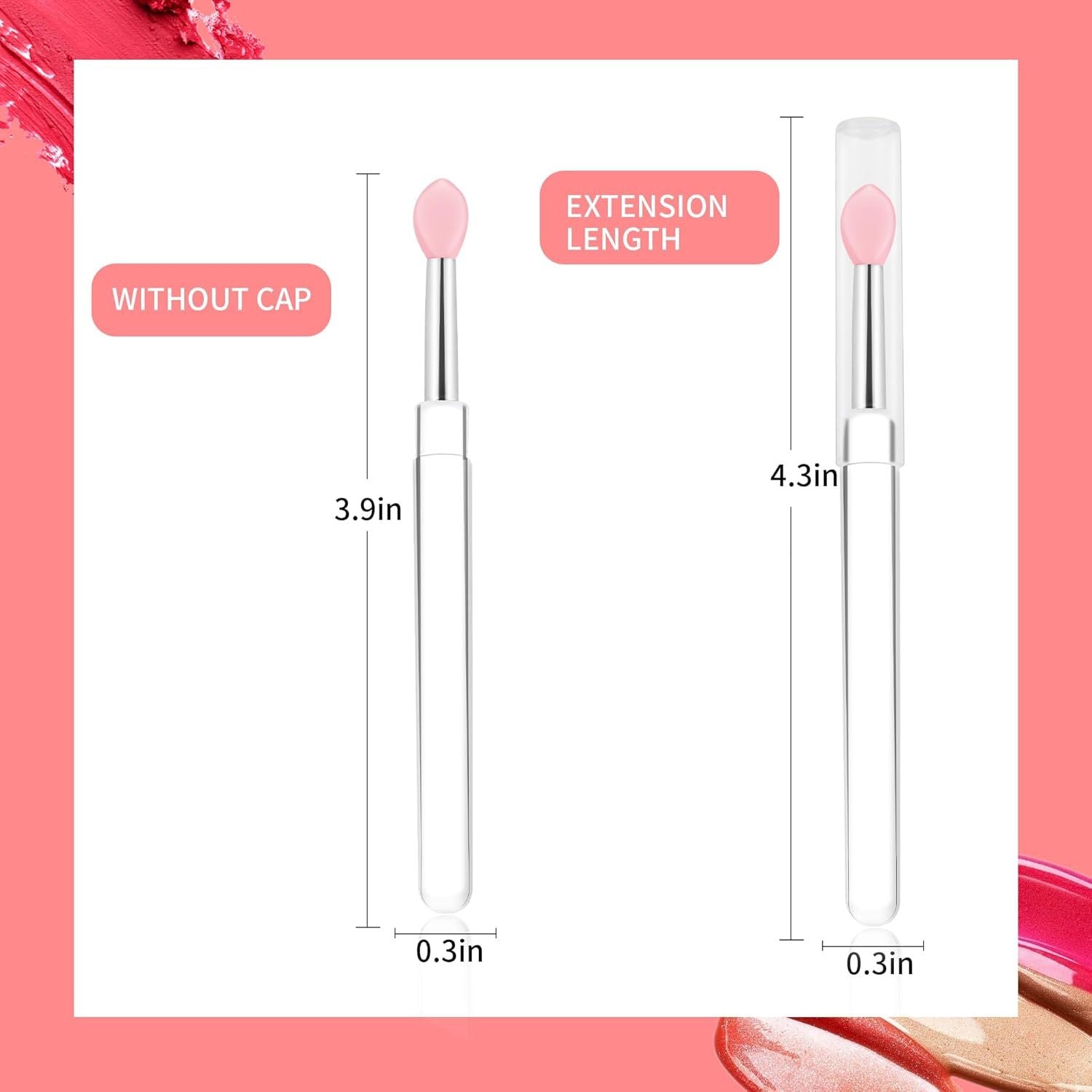 Silicone Lip Gloss Applicator Professional Makeup Tool for Lips and Eyes - Teleplus lip gloss professional makeup