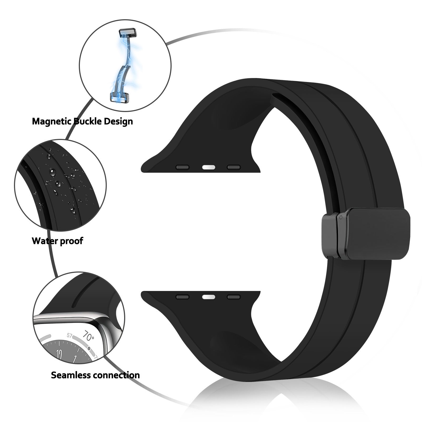 Silicone Magentic Band For Apple Iwatch - Silicone Magnetic Band for Apple iWatch Accessories